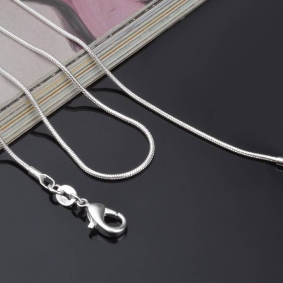 1.1mm Sterling Silver Snake Chain - Picture 1 of 9
